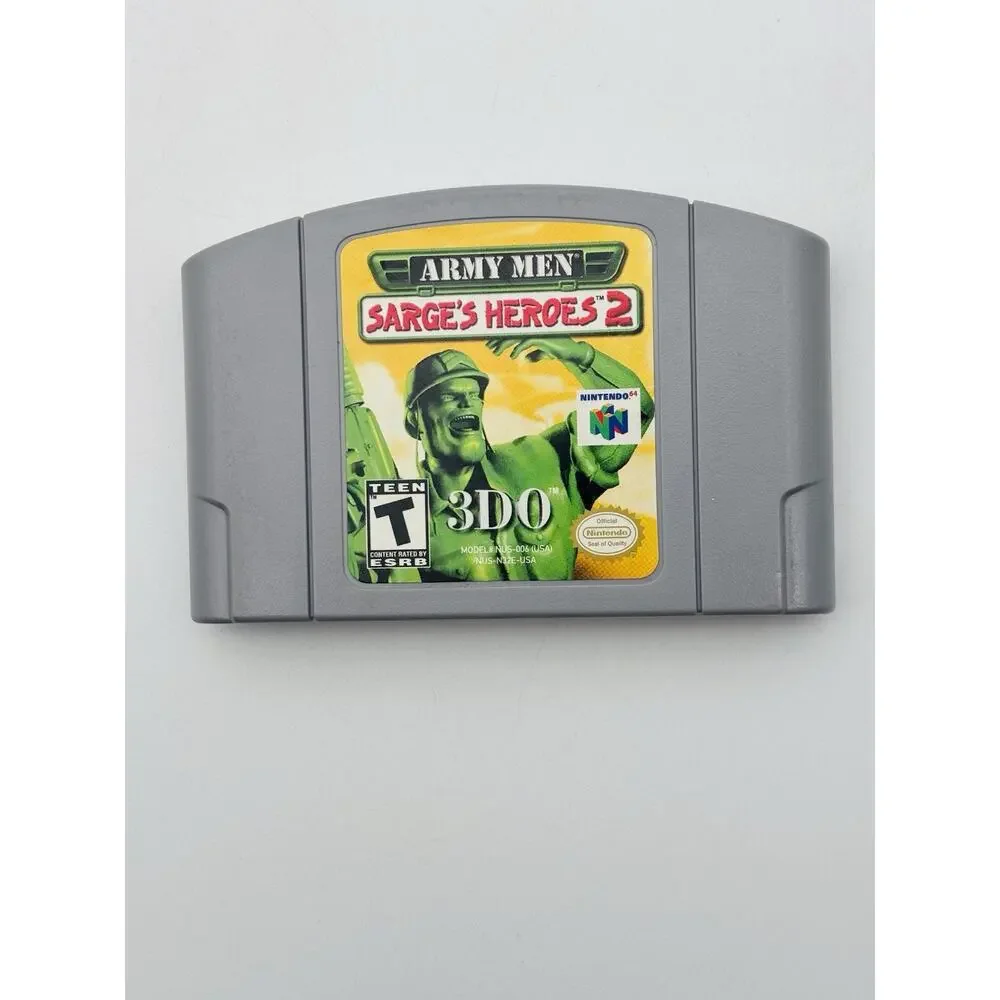 Army Men: Sarge's Heroes 2 (Nintendo 64, 2000) N64 Cart Only Authentic TESTED